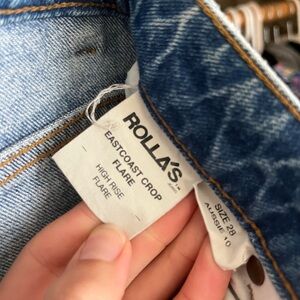 Rollas Eastcoast crop Flare high rise jeans